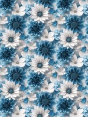 Venezia - Modré a biele kvety