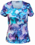 Dámske tričko Modro Fialový akvarel - Veľkosť: XL