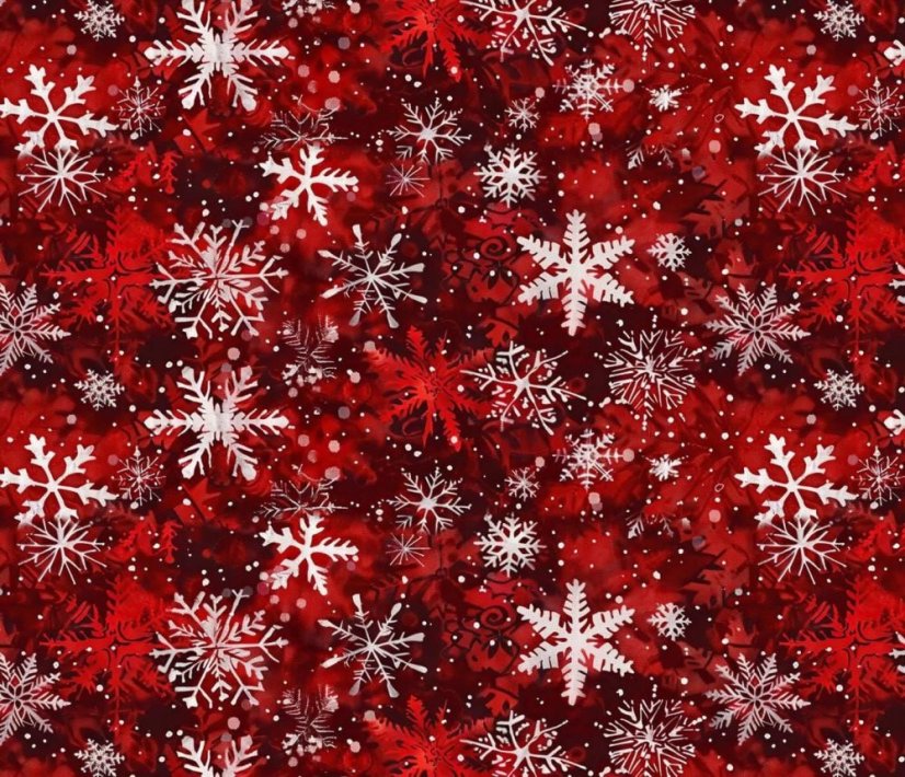 Úplet - Vločky na červené