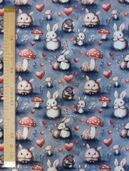 Softshell zimné - Lesné zvieratká a srdiečka