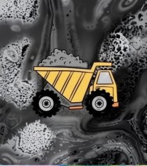 Panel - Teplákovina- Náklaďák na šedé 50x45