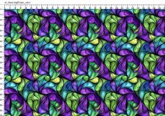 Funkčný úplet Sporty- Fialovo-zelený abstrakt