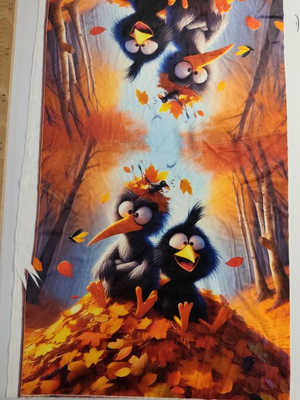 2. akosť - Panel- Velur Vtáky v lístia