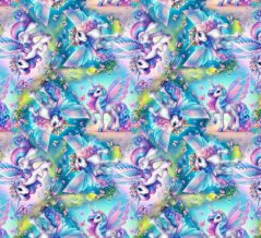 Teplákovina nepočesaná- Jednorožce na lúke