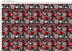 Funkční úplet Sporty- Bílá a červená srdíčka