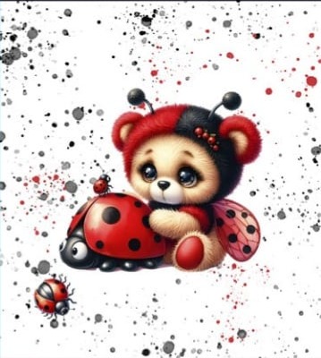 Panel - Úplet- Medvedík s lienkou