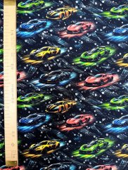 Teplákovina nepočesaná- Autá na čierne