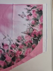 2. akosť - Panel- Detská polkolesová sukňa Motýliky na ružové