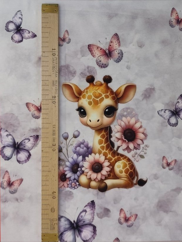Panel - Úplet- Žirafa a motýliky