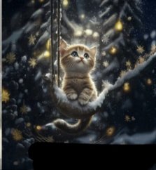 Panel - Teplákovina- Mačička na hojdačke 47x43