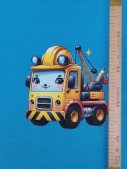 Panel - Teplákovina- Jeřáb na modré 50x45