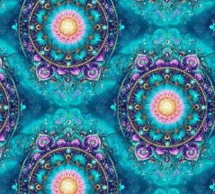 Teplákovina nepočesaná- Zelenoružové mandaly