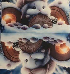 2. akosť - Panel- Taška/vak Zajačikovia na snehu