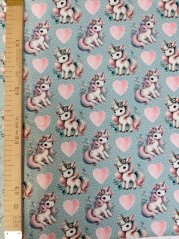 Teplákovina nepočesaná- Jednorožce a srdiečka
