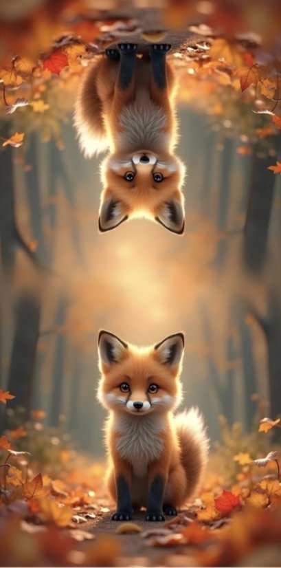 Panel- Velur na polštářek - Liška na cestě