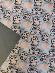 Softshell zimné - Tučniaky a srdiečka