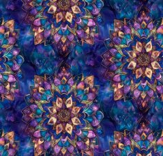 Teplákovina nepočesaná- Fialovomodré mandaly