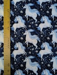 Softshell s baránkom- Jednorožce na šedomodrej