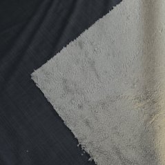 Softshell s beránkem ČERNÝ- šedý rub