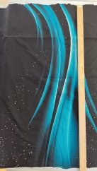 2. jakost - Panel - Teplákovina Modré vlny 100x180