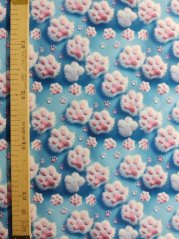 Velur soft - Chlupaté tlapky na modré