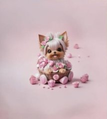 Panel - Teplákovina- Yorkšírek v košíku 50x45