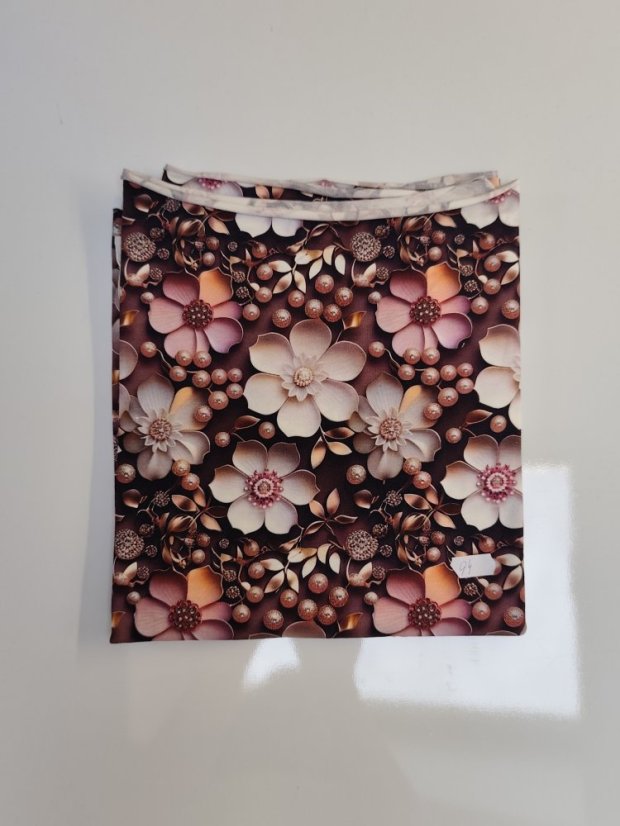 2. jakost - Úplet Hnědé kvítky - 0,5m