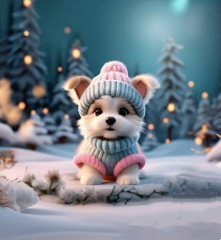 Panel - Teplákovina- Pejsek v růžovomodré 50x45cm