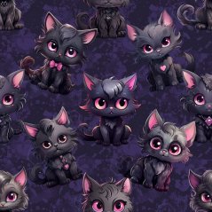 Mačky na fialové