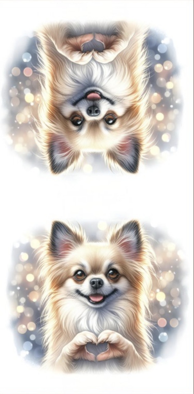 Panel- Velúr na vankúšik - Čivava so srdiečkom 100x50 k odeslání od 11.2.2025