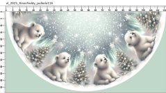 Panel- Dětská půlkolová sukně - Lední medvěd