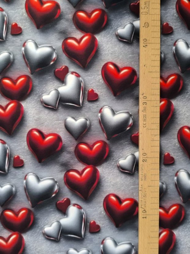 Úplet Srdiečka na šedej