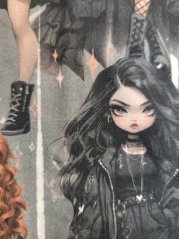 2. akosť - Teplákovina nepočesaná Gothic girl - 0,6m