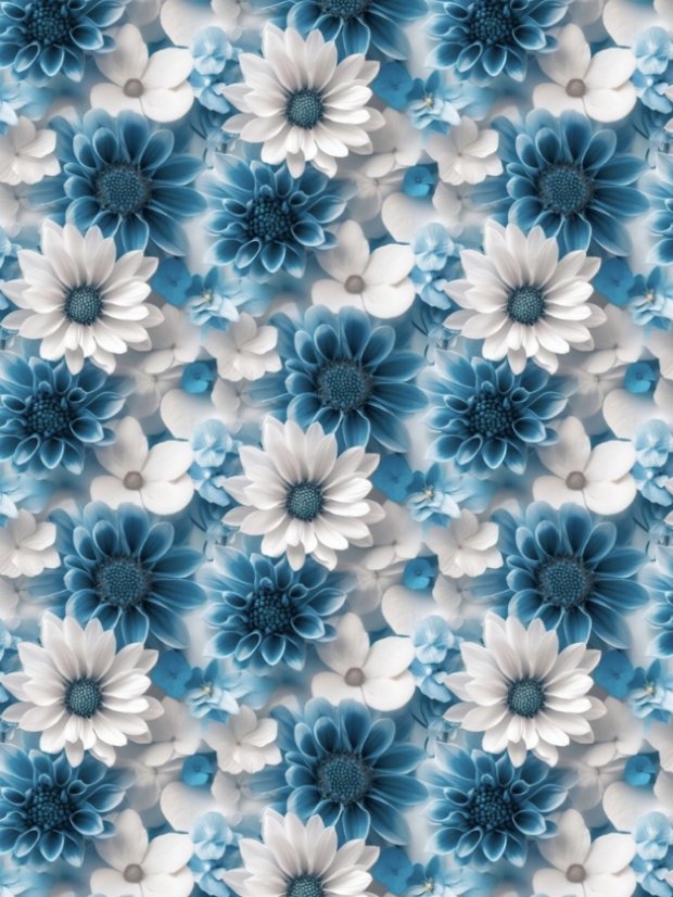 Venezia - Modré a biele kvety