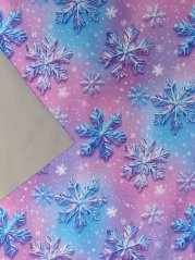 Softshell zimné - Ružové a modré vločky