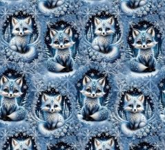 Velúr soft - Zimné líšky